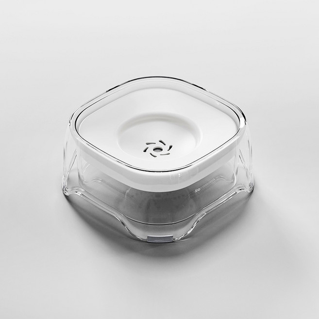 파스텔펫 반려동물 클리어 플로팅 급수기, 화이트, 1개