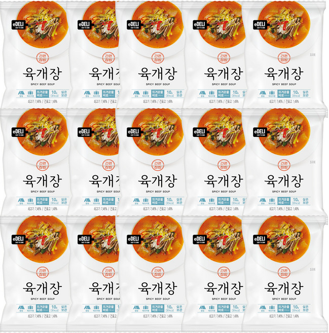 이델리 동림푸드 동결건조 육개장, 10g, 15개