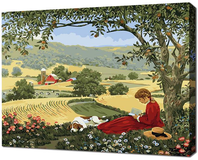 셀프페인팅 에이번리 마을 언덕 앤의 청춘 풍경화 그리기 DIY 40 x 50 cm, 27색, 1개