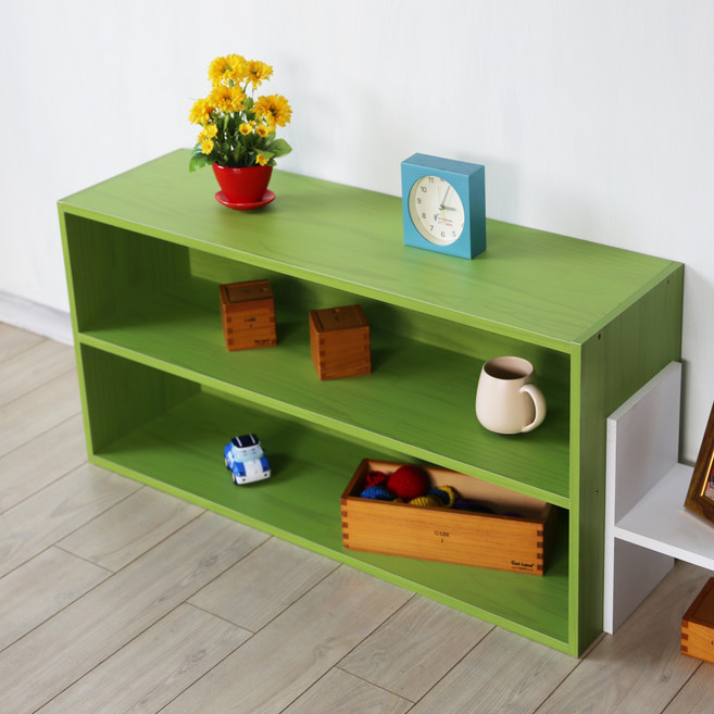 양지가구 교구 1000 책장, 연두, 2단