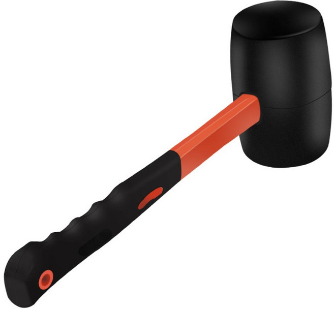 엠케이존 탄력 고무 망치 350g, 블랙, 1개