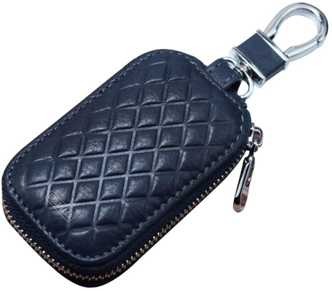 어반카 차량용 가죽 지퍼 키홀더 케이스, 네이비
