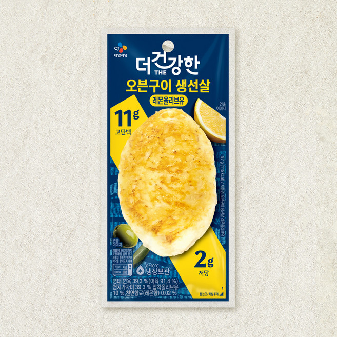 더건강한 고단백 저당 오븐구이 생선살 레몬올리브유, 1개, 87g
