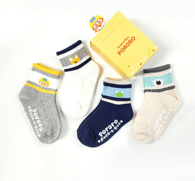 남아용 뽀로로 귀요미 양말 4종 세트