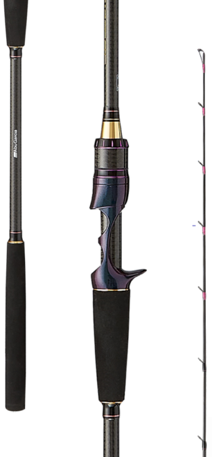 아부가르시아 라이브 마스터 익스트림 외수질 로드 선상 낚시대 LMXC-651/180, 블랙 + 퍼플 + 골드