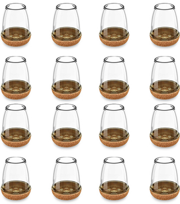 민스리빙 도토리 의자발 커버 원형, 브라운, 16개