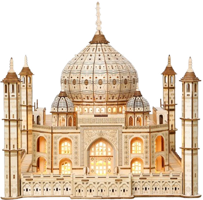 泰姬瑪哈陵 3D 木質立體拼圖, 383片, 1組, 混色