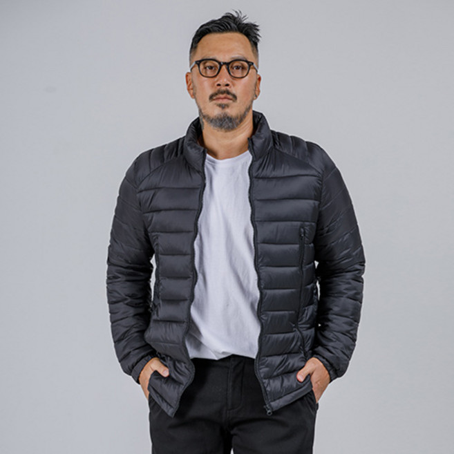 男款拉鍊設計鋪棉外套 PD15