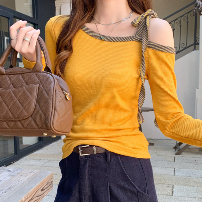 어썸풀 여성용 코렌시스 오프숄더 긴팔 티셔츠 A26SPT120312