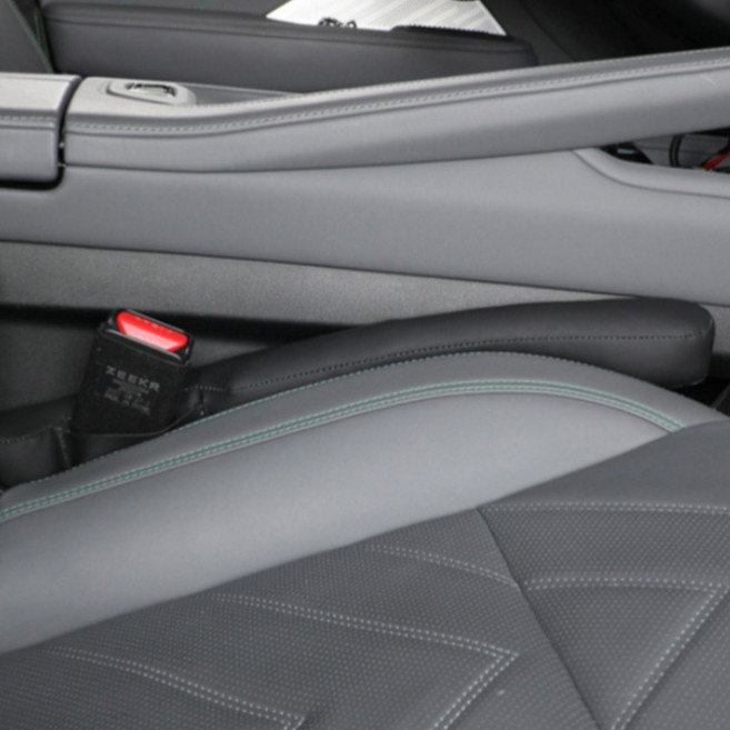 오토크루 차량용 가죽 틈새 쿠션 2p 세트 AC-S7, 블랙, 1세트