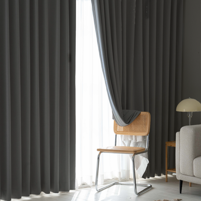 빛고운창 형상기억 99.99% 암막커튼 소프트모달 핀형 2p세트