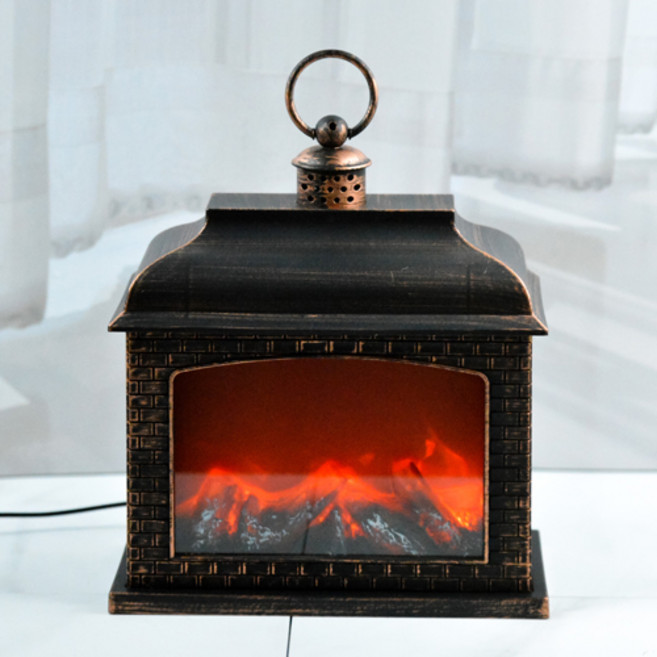 홈마인 불멍 벽난로 무드등, 골드(41)