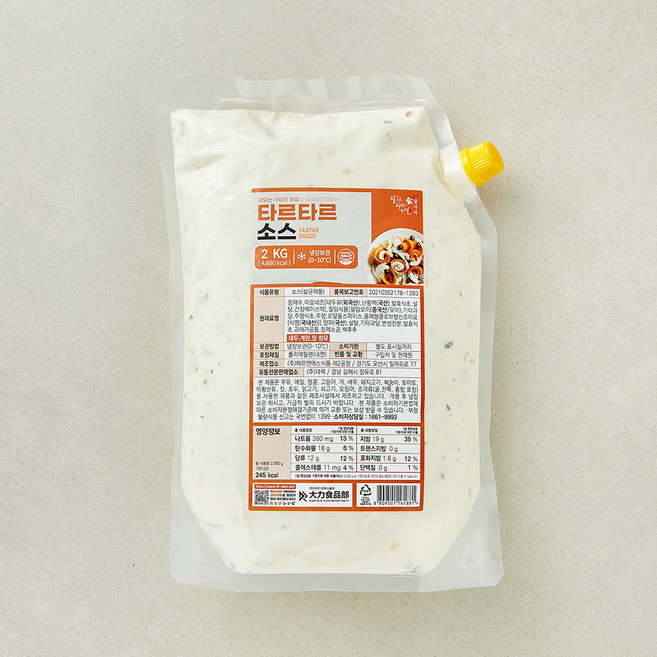 잘식비 타르타르 소스, 2kg, 1개