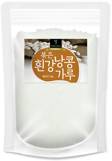 퓨어영 볶은 흰강낭콩 가루 분말, 1개, 1kg