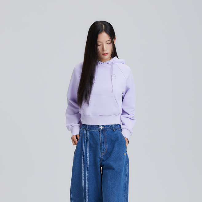 널디 우먼스 N 플 크롭 풀오버 후드 티셔츠