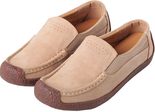 女款麂皮舒適樂福鞋船型鞋懶人平底鞋 TT230625