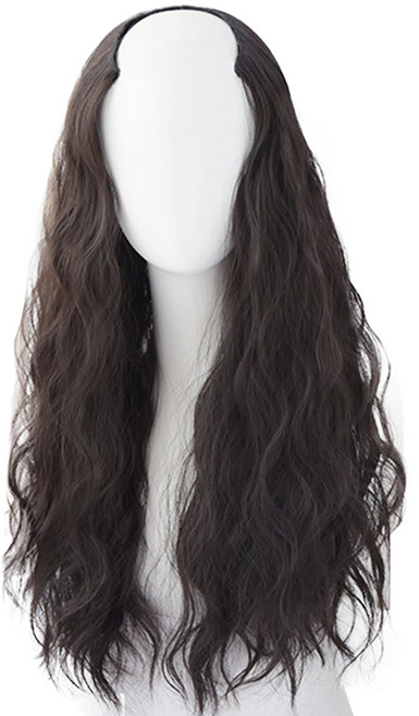 하이유니 굵은 히피 펌 반가발 57cm, 네츄럴블랙, 1개