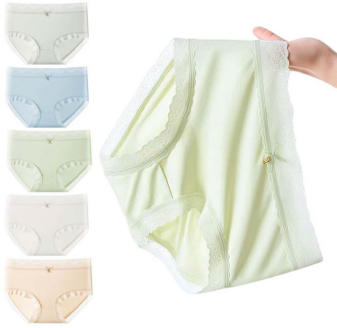 2Estar 女款全日無痕蕾絲內褲5件組, 混色