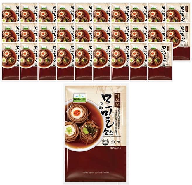 Chilkabnongsan 蕎麥麵醬汁包, 200ml, 30個