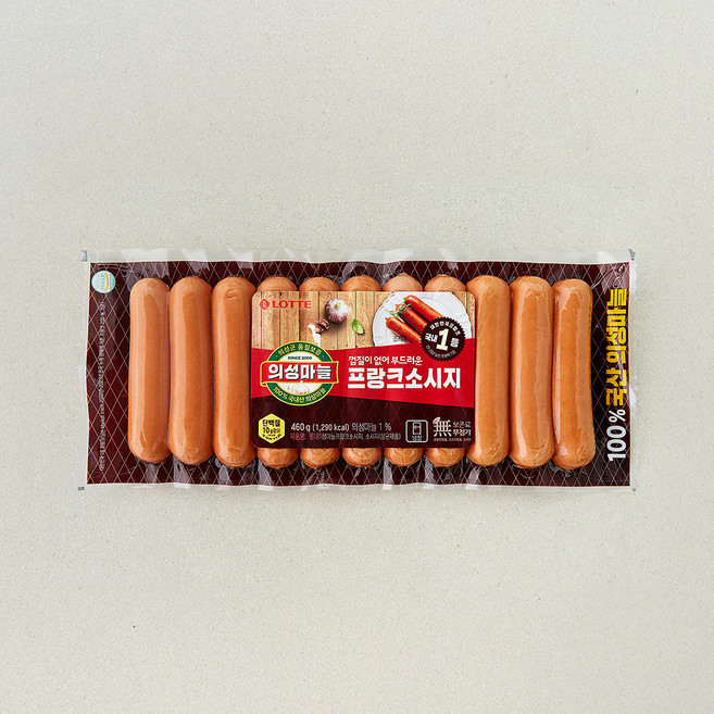 의성마늘 프랑크 소시지, 460g, 1개