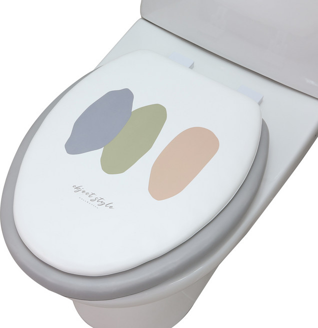니드코 오브제 소프트 O형 변기커버, 그레이, 1개