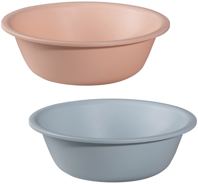 모나코올리브 라파스텔 라운드 대야 2종 세트 대형, 스카이, 핑크, 1세트