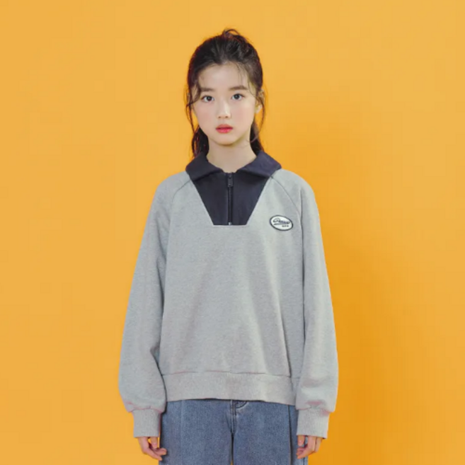 아이러브제이 중학생 센트 반집업 맨투맨