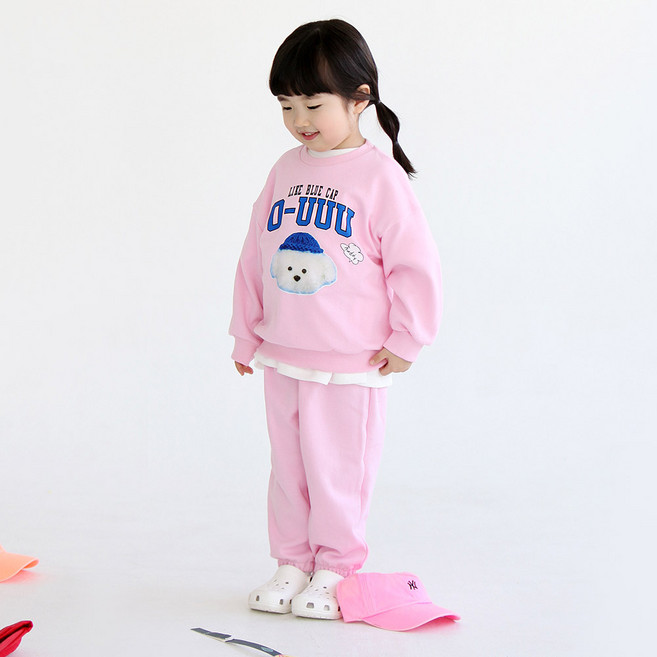 BOOMBOOMKIDS Merci Beaucoup 兒童款 Oh Puppy 上下褲裝套組 SS24A17