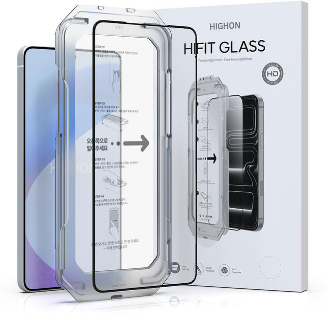 HIGHON Hifit Glass Jig 超音波指紋辨識鋼化玻璃透明保護膜套組, 1套