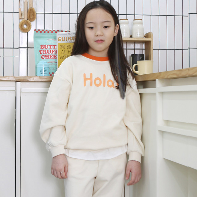 아이크레용 아동용 올라 나염 맨투맨 + 조거트레이닝바지 세트