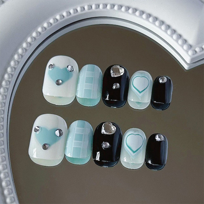 마켓감성 모닝샤인 네일팁 세트, NO 14, 3개