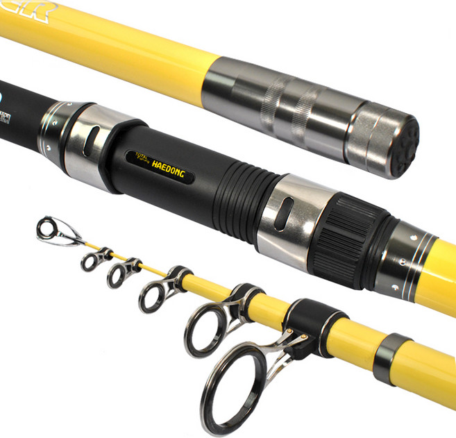 해동 슈퍼캐스터 하늘 초원투대 35-450, 노란색 + 블랙