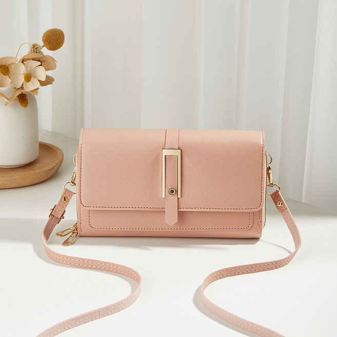 따봉오빠 버클 디자인 여행용 다용도 크로스 스트랩 장지갑형 가방 JNHA1721