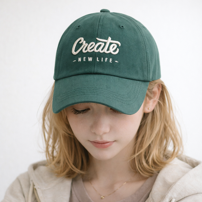 딥톡 데일리 베이스볼 자수 캡 25DT1073