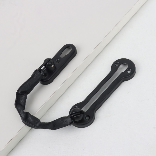 올고르 스테인리스 체인형 안전고리, 블랙, 1개