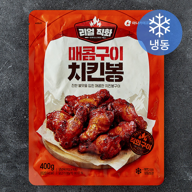 마니커에프앤지 리얼직화 매콤구이 치킨봉 (냉동), 400g, 1개
