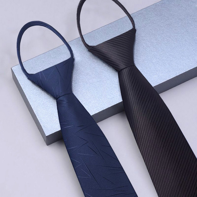 위더스욕실용품 남성용 솔리드 정장 데일리 자동 넥타이 2종 세트