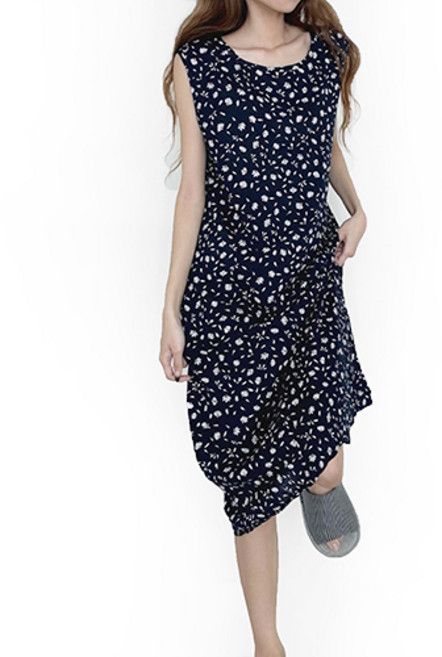 모띠마마 여성용 인견 쿨 민소매 7부 원피스 7016