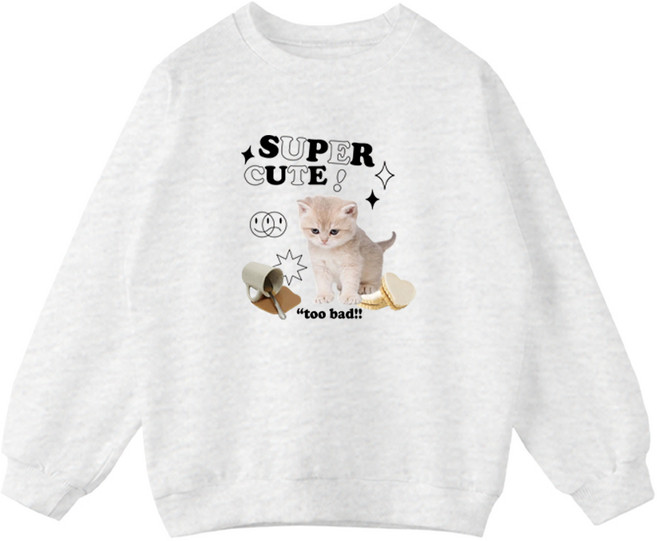 제니 주니어 오버핏 배드캣 맨투맨 JN1023M