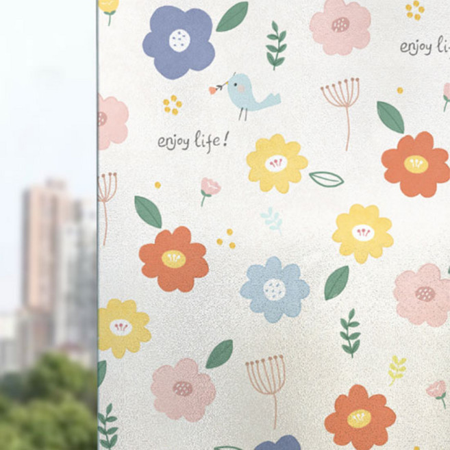 소니오 큐티 유리창 필름 시트지, 01 플라워