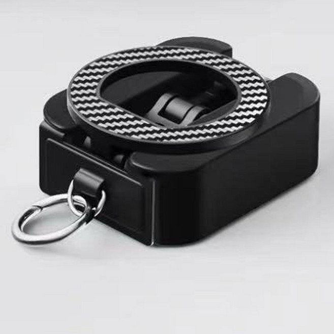 미누네 맥세이프 회전 접이식 양면자석 스마트폰 거치대, 블랙, 1개