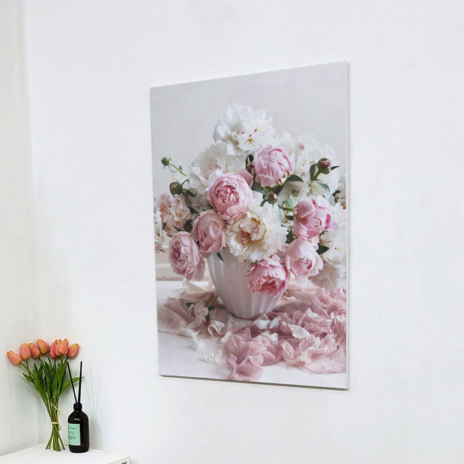 꾸밈 캔버스액자 재물을불러오는작약꽃화분 ga863 1 재물, 1.재물