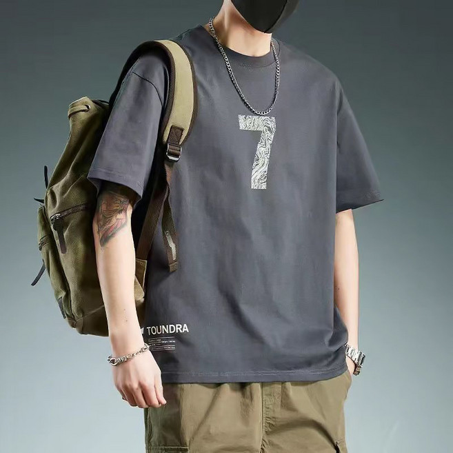 Starbean 男款數字印花寬鬆短袖