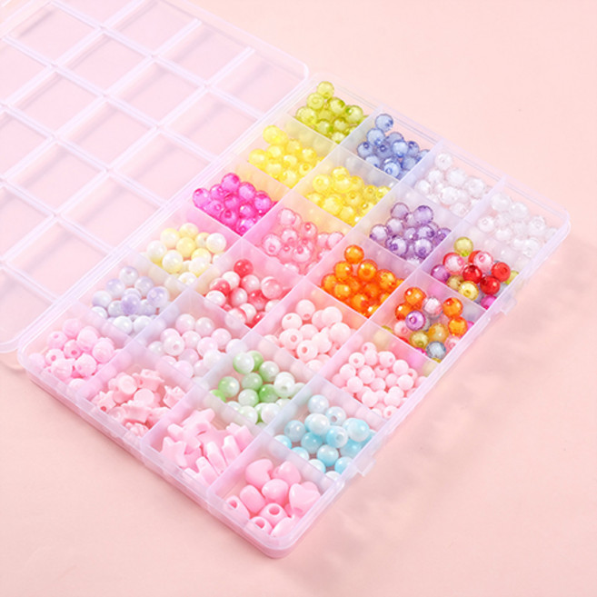 윰스 DIY 24색 비즈팔찌 반지 만들기 세트, 타입 A, 1세트