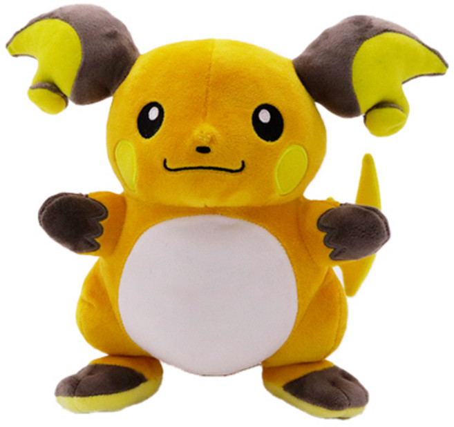 3RD ROUND 寶可夢 雷丘絨毛娃娃, 多色, 1個, 25cm