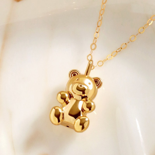 골드팡 여성용 18k 통통젤리곰 목걸이