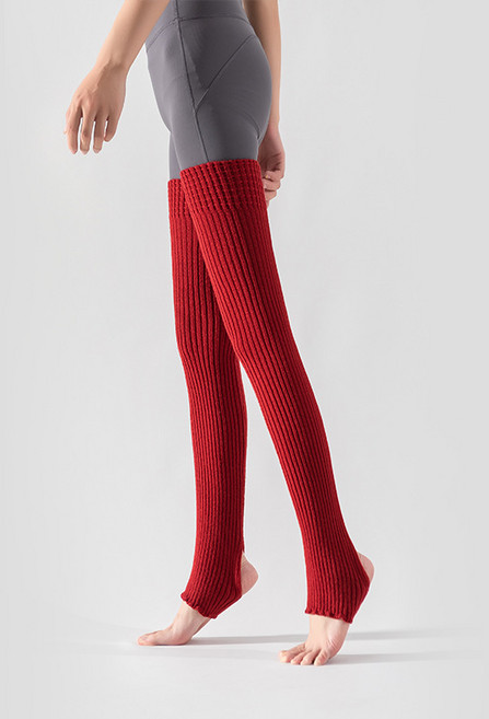 비스타 발레 필라테스 무용 레그워머, 빨간색