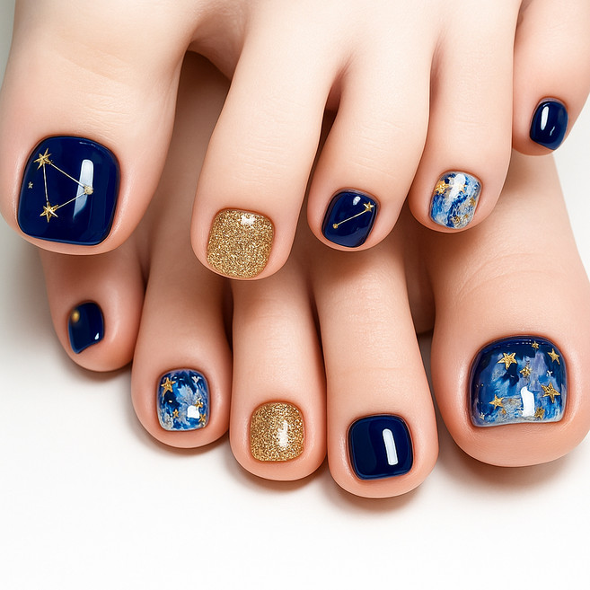 잇템샵 글리터 컬렉션 페디큐어 페디팁 세트, 1개, 바시움