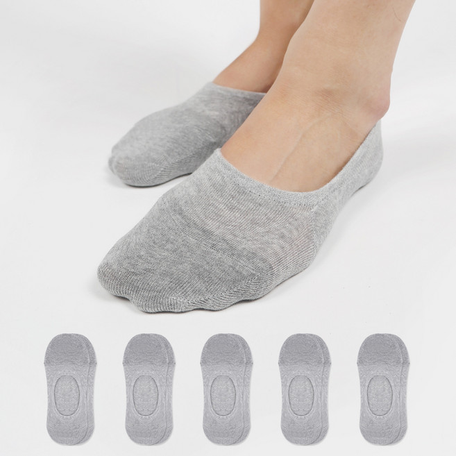 두발로 남성용 앞꿈치 보강 페이크삭스 5켤레