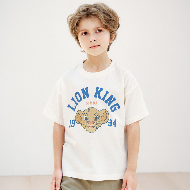 앤디애플 아동용 통기성 디즈니 라이온킹 내취향 오버핏 티셔츠